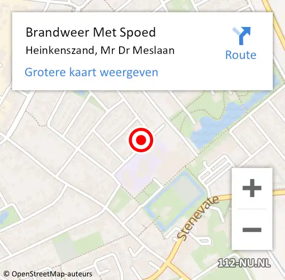 Locatie op kaart van de 112 melding: Brandweer Met Spoed Naar Heinkenszand, Mr Dr Meslaan op 1 januari 2025 00:52