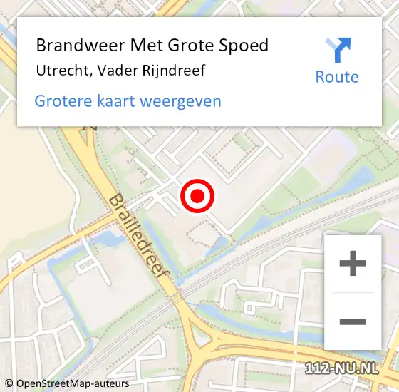 Locatie op kaart van de 112 melding: Brandweer Met Grote Spoed Naar Utrecht, Vader Rijndreef op 1 januari 2025 00:56