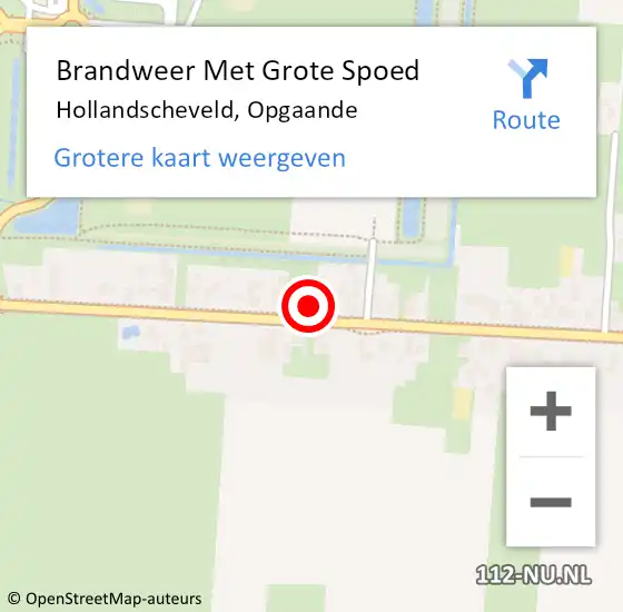 Locatie op kaart van de 112 melding: Brandweer Met Grote Spoed Naar Hollandscheveld, Hollandscheveldse Opg op 1 januari 2025 01:04