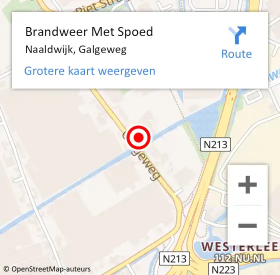 Locatie op kaart van de 112 melding: Brandweer Met Spoed Naar Naaldwijk, Galgeweg op 1 januari 2025 01:20