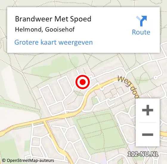 Locatie op kaart van de 112 melding: Brandweer Met Spoed Naar Helmond, Gooisehof op 1 januari 2025 01:22