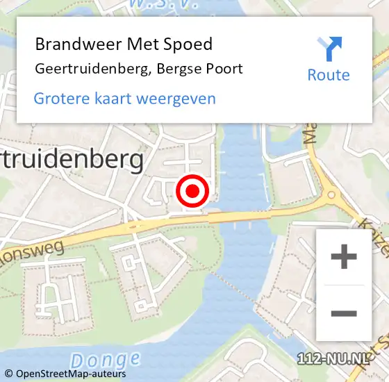 Locatie op kaart van de 112 melding: Brandweer Met Spoed Naar Geertruidenberg, Bergse Poort op 1 januari 2025 01:26