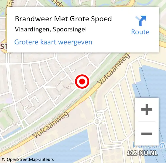 Locatie op kaart van de 112 melding: Brandweer Met Grote Spoed Naar Vlaardingen, Spoorsingel op 1 januari 2025 01:37