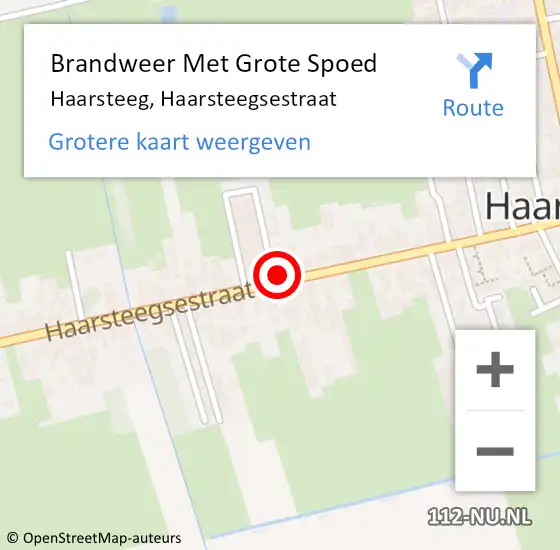 Locatie op kaart van de 112 melding: Brandweer Met Grote Spoed Naar Haarsteeg, Haarsteegsestraat op 1 januari 2025 01:51