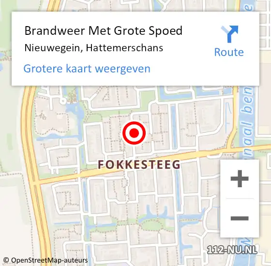 Locatie op kaart van de 112 melding: Brandweer Met Grote Spoed Naar Nieuwegein, Hattemerschans op 1 januari 2025 01:56