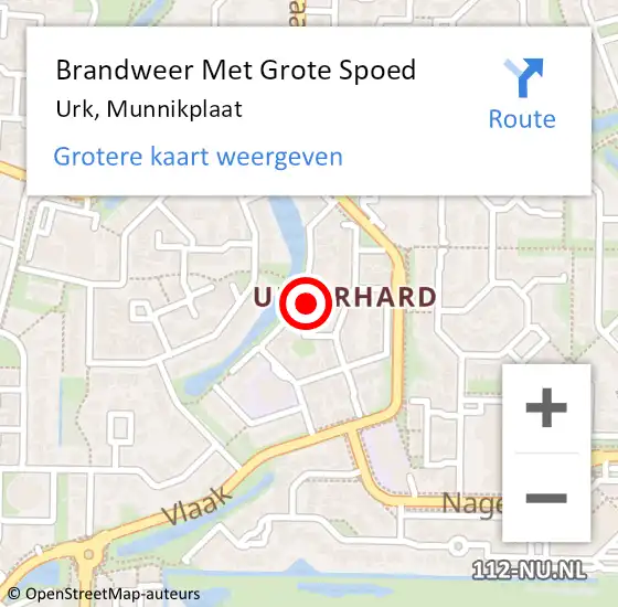 Locatie op kaart van de 112 melding: Brandweer Met Grote Spoed Naar Urk, Munnikplaat op 1 januari 2025 02:08