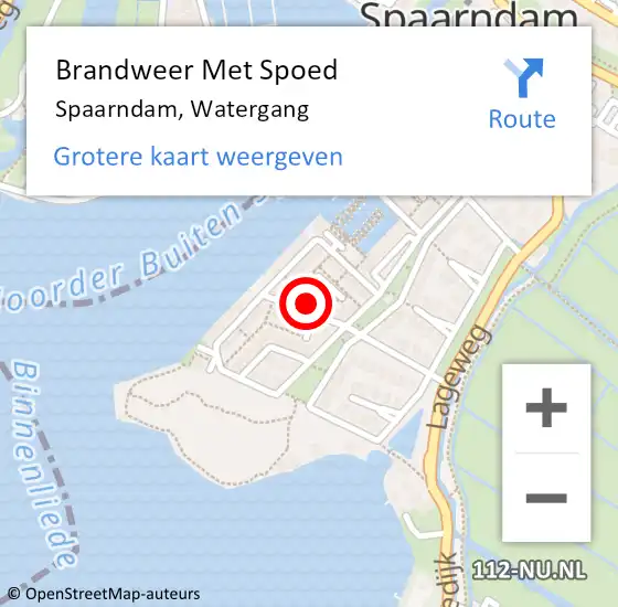 Locatie op kaart van de 112 melding: Brandweer Met Spoed Naar Spaarndam, Watergang op 1 januari 2025 02:31