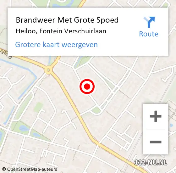 Locatie op kaart van de 112 melding: Brandweer Met Grote Spoed Naar Heiloo, Fontein Verschuirlaan op 1 januari 2025 02:32