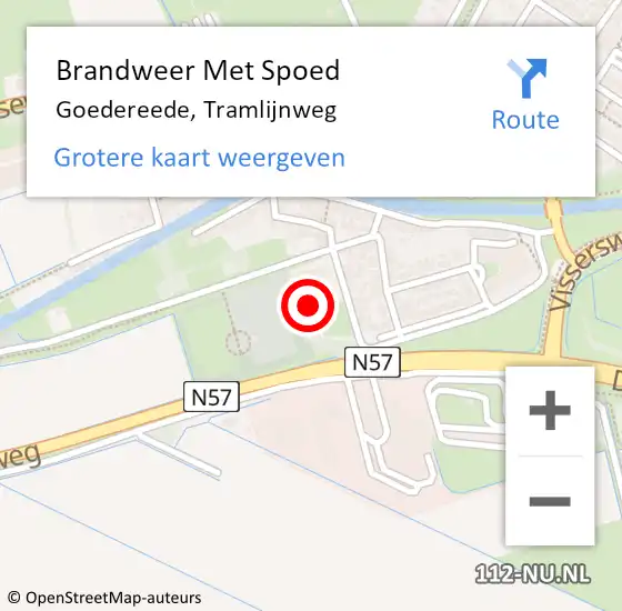 Locatie op kaart van de 112 melding: Brandweer Met Spoed Naar Goedereede, Tramlijnweg op 1 januari 2025 02:33