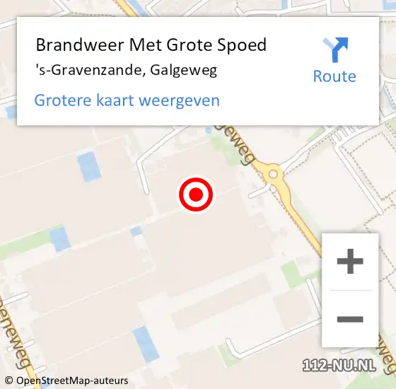 Locatie op kaart van de 112 melding: Brandweer Met Grote Spoed Naar 's-Gravenzande, Galgeweg op 1 januari 2025 02:44