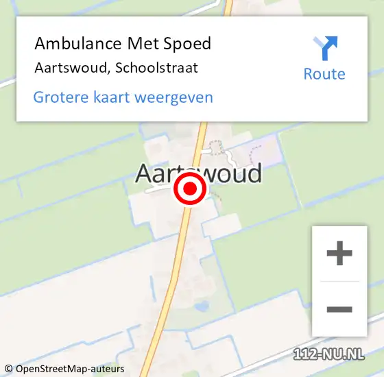 Locatie op kaart van de 112 melding: Ambulance Met Spoed Naar Aartswoud, Schoolstraat op 1 november 2014 11:51