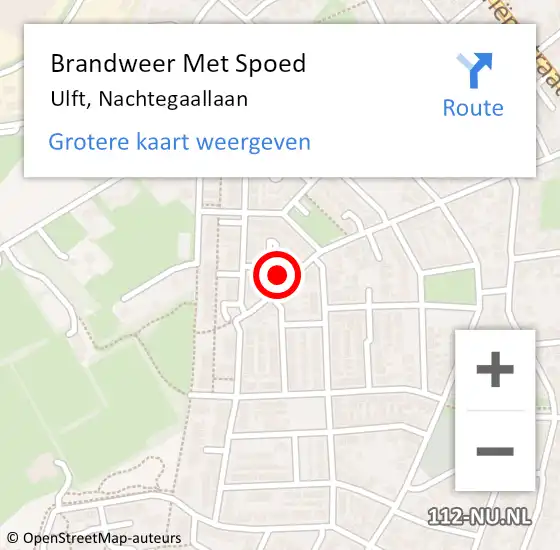 Locatie op kaart van de 112 melding: Brandweer Met Spoed Naar Ulft, Nachtegaallaan op 1 januari 2025 06:12