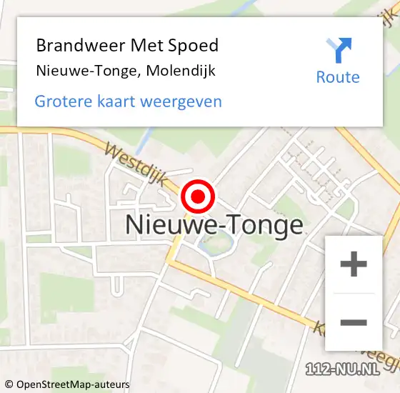 Locatie op kaart van de 112 melding: Brandweer Met Spoed Naar Nieuwe-Tonge, Molendijk op 1 januari 2025 06:55