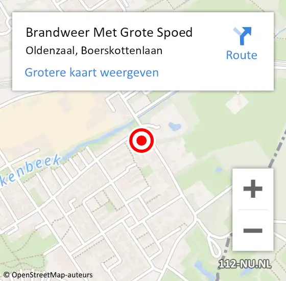 Locatie op kaart van de 112 melding: Brandweer Met Grote Spoed Naar Oldenzaal, Boerskottenlaan op 1 januari 2025 07:02