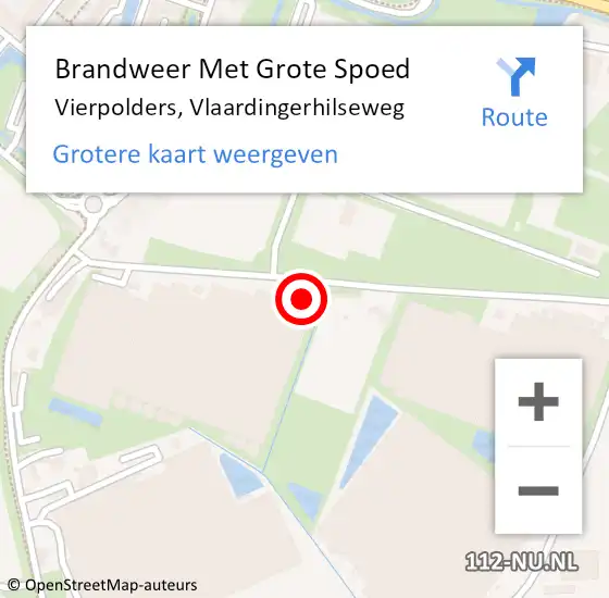 Locatie op kaart van de 112 melding: Brandweer Met Grote Spoed Naar Vierpolders, Vlaardingerhilseweg op 1 januari 2025 07:08