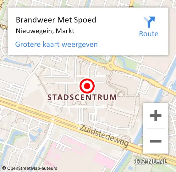 Locatie op kaart van de 112 melding: Brandweer Met Spoed Naar Nieuwegein, Markt op 1 januari 2025 07:15