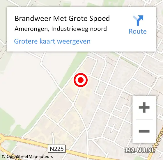 Locatie op kaart van de 112 melding: Brandweer Met Grote Spoed Naar Amerongen, Industrieweg noord op 1 januari 2025 08:37