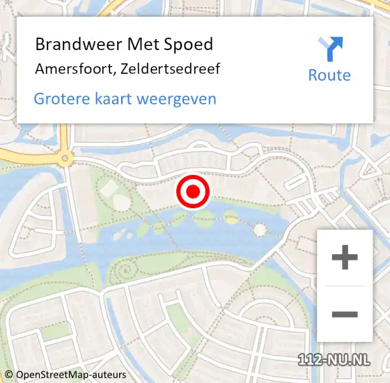 Locatie op kaart van de 112 melding: Brandweer Met Spoed Naar Amersfoort, Zeldertsedreef op 1 januari 2025 09:43