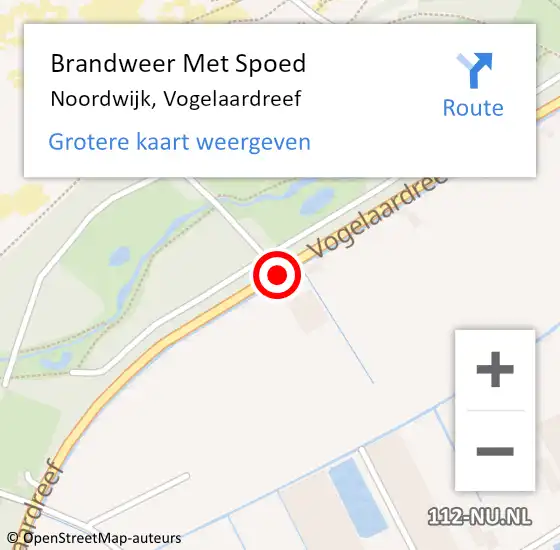 Locatie op kaart van de 112 melding: Brandweer Met Spoed Naar Noordwijk, Vogelaardreef op 1 januari 2025 10:12