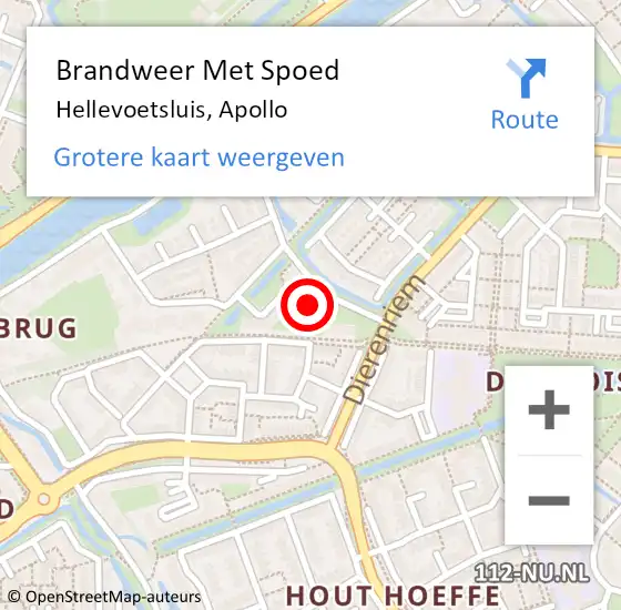 Locatie op kaart van de 112 melding: Brandweer Met Spoed Naar Hellevoetsluis, Apollo op 1 januari 2025 12:27