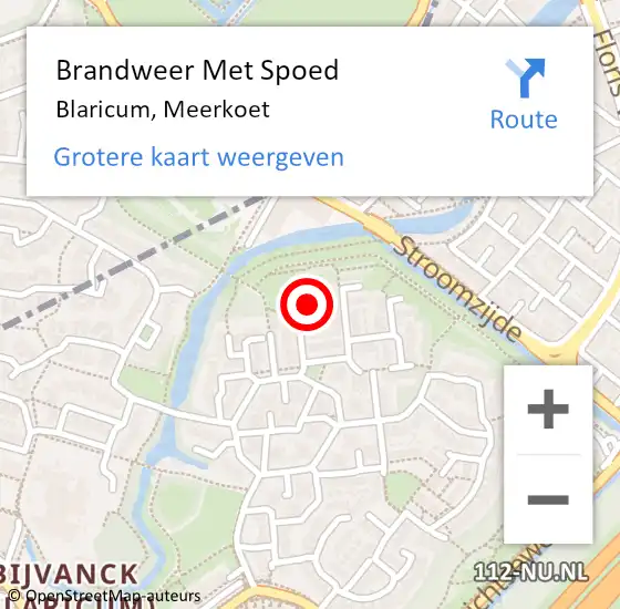 Locatie op kaart van de 112 melding: Brandweer Met Spoed Naar Blaricum, Meerkoet op 1 januari 2025 13:42