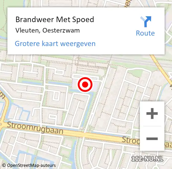 Locatie op kaart van de 112 melding: Brandweer Met Spoed Naar Vleuten, Oesterzwam op 1 januari 2025 15:48