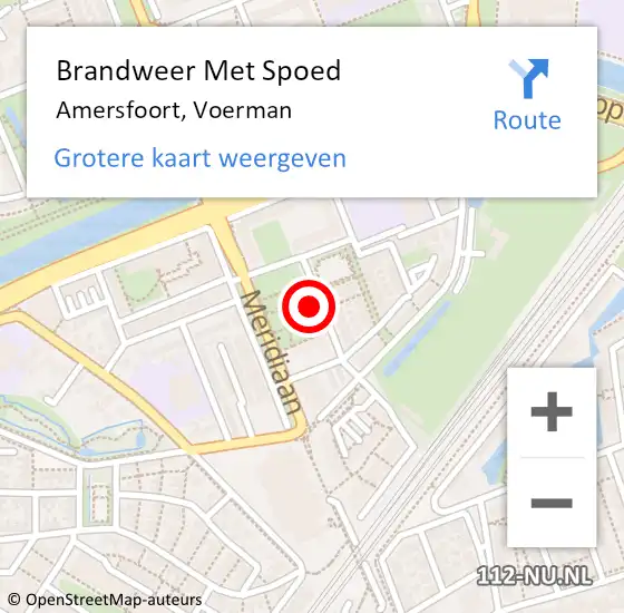 Locatie op kaart van de 112 melding: Brandweer Met Spoed Naar Amersfoort, Voerman op 1 januari 2025 16:26