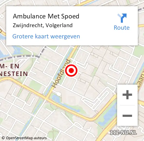 Locatie op kaart van de 112 melding: Ambulance Met Spoed Naar Zwijndrecht, Volgerland op 1 januari 2025 16:34