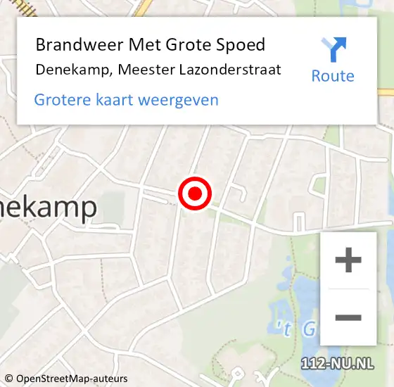 Locatie op kaart van de 112 melding: Brandweer Met Grote Spoed Naar Denekamp, Meester Lazonderstraat op 1 januari 2025 17:25