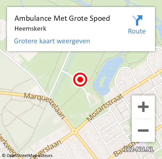 Locatie op kaart van de 112 melding: Ambulance Met Grote Spoed Naar Heemskerk op 1 januari 2025 17:43