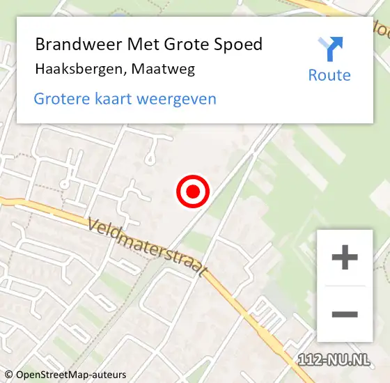 Locatie op kaart van de 112 melding: Brandweer Met Grote Spoed Naar Haaksbergen, Maatweg op 1 januari 2025 19:56