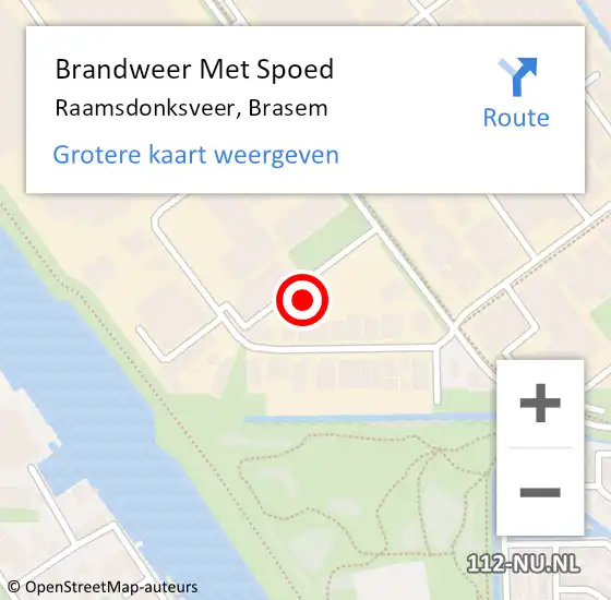 Locatie op kaart van de 112 melding: Brandweer Met Spoed Naar Raamsdonksveer, Brasem op 2 januari 2025 00:00