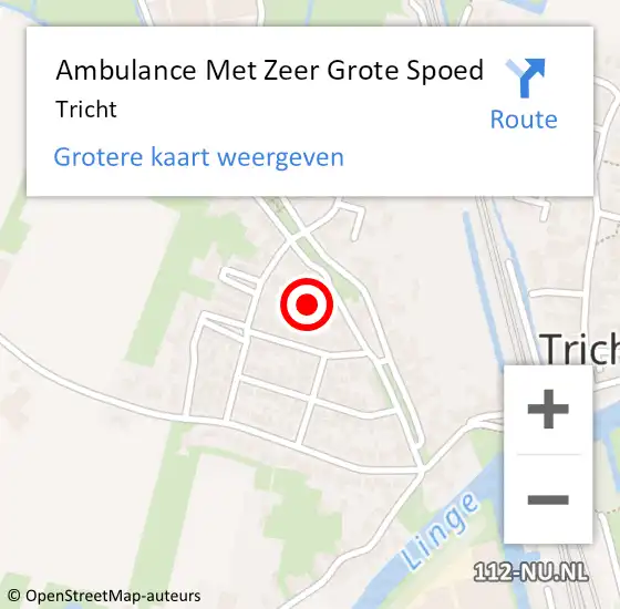 Locatie op kaart van de 112 melding: Ambulance Met Zeer Grote Spoed Naar Tricht op 2 januari 2025 06:23