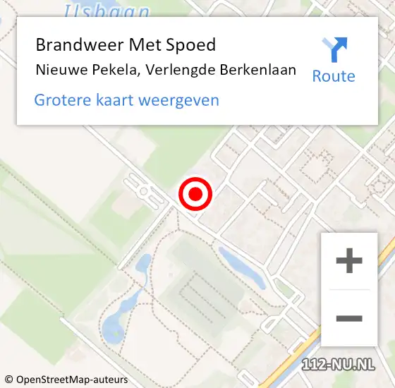 Locatie op kaart van de 112 melding: Brandweer Met Spoed Naar Nieuwe Pekela, Verlengde Berkenlaan op 1 november 2014 14:06