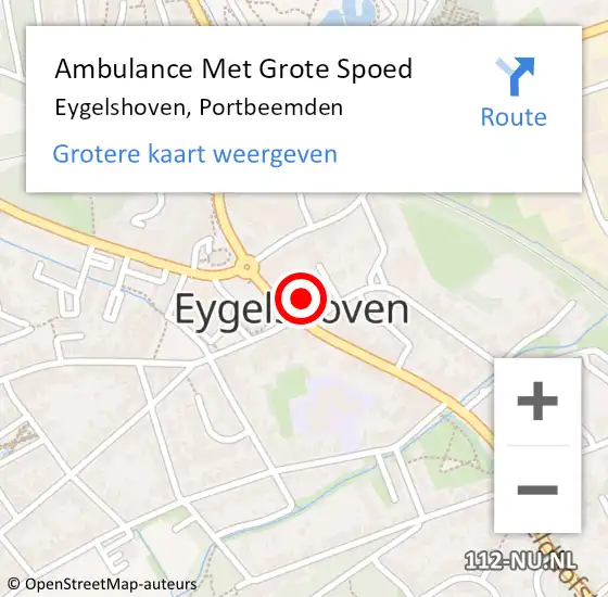 Locatie op kaart van de 112 melding: Ambulance Met Grote Spoed Naar Eygelshoven, Portbeemden op 1 november 2014 14:07