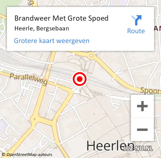 Locatie op kaart van de 112 melding: Brandweer Met Grote Spoed Naar Heerle, Bergsebaan op 2 januari 2025 09:22