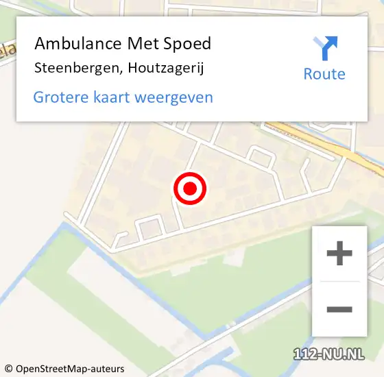 Locatie op kaart van de 112 melding: Ambulance Met Spoed Naar Steenbergen, Houtzagerij op 1 november 2014 14:45