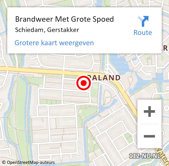 Locatie op kaart van de 112 melding: Brandweer Met Grote Spoed Naar Schiedam, Gerstakker op 2 januari 2025 13:05