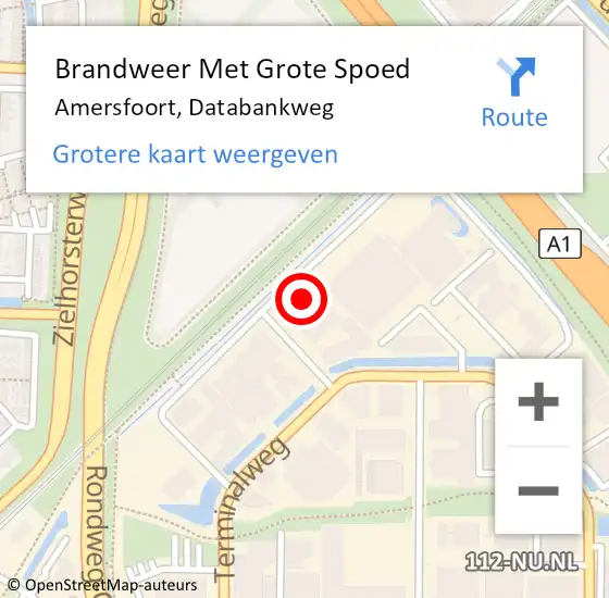 Locatie op kaart van de 112 melding: Brandweer Met Grote Spoed Naar Amersfoort, Databankweg op 2 januari 2025 13:12