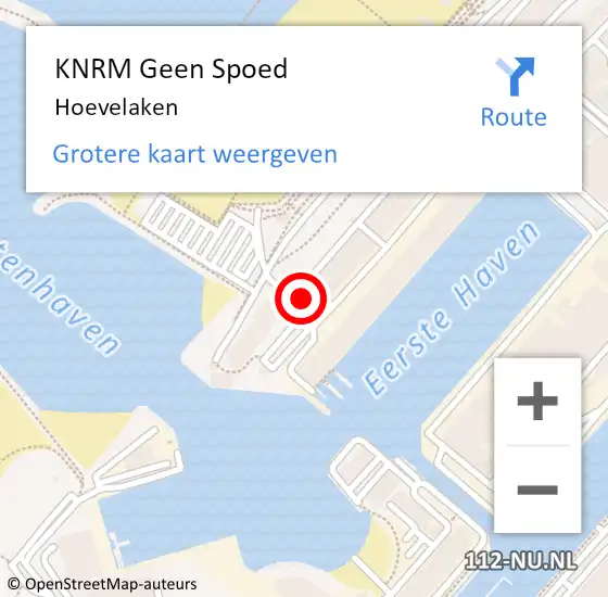 Locatie op kaart van de 112 melding: KNRM Geen Spoed Naar Den Haag op 2 januari 2025 13:31