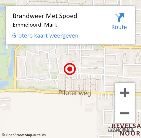 Locatie op kaart van de 112 melding: Brandweer Met Spoed Naar Emmeloord, Mark op 2 januari 2025 15:19