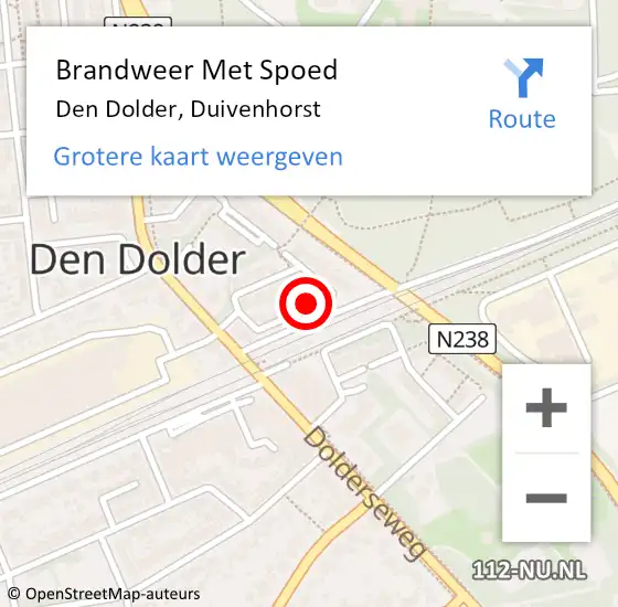 Locatie op kaart van de 112 melding: Brandweer Met Spoed Naar Den Dolder, Duivenhorst op 2 januari 2025 20:47