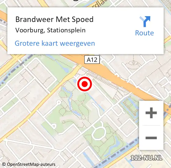 Locatie op kaart van de 112 melding: Brandweer Met Spoed Naar Voorburg, Stationsplein op 2 januari 2025 21:53