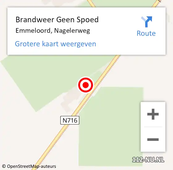 Locatie op kaart van de 112 melding: Brandweer Geen Spoed Naar Emmeloord, Nagelerweg op 2 januari 2025 22:47