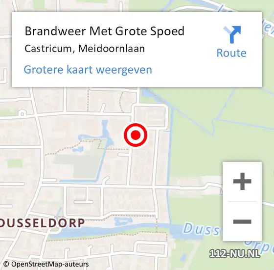 Locatie op kaart van de 112 melding: Brandweer Met Grote Spoed Naar Castricum, Meidoornlaan op 2 januari 2025 23:02