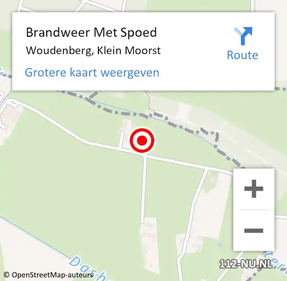 Locatie op kaart van de 112 melding: Brandweer Met Spoed Naar Woudenberg, Klein Moorst op 3 januari 2025 04:27