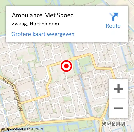 Locatie op kaart van de 112 melding: Ambulance Met Spoed Naar Zwaag, Hoornbloem op 3 januari 2025 08:11