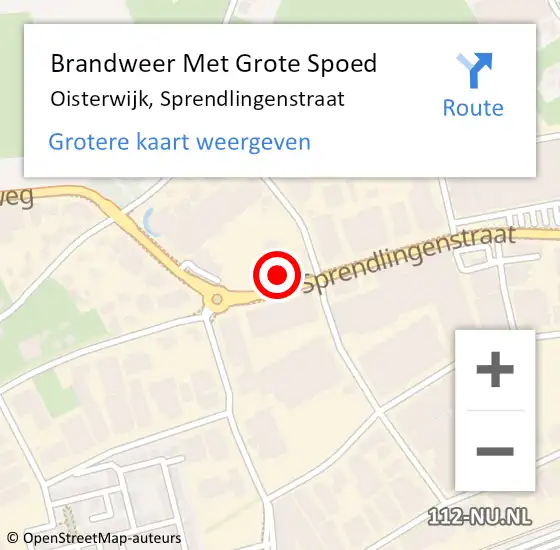 Locatie op kaart van de 112 melding: Brandweer Met Grote Spoed Naar Oisterwijk, Sprendlingenstraat op 3 januari 2025 13:36