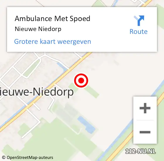 Locatie op kaart van de 112 melding: Ambulance Met Spoed Naar Nieuwe Niedorp op 3 januari 2025 20:20