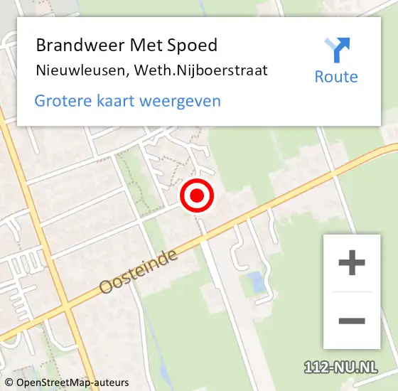 Locatie op kaart van de 112 melding: Brandweer Met Spoed Naar Nieuwleusen, Weth.Nijboerstraat op 4 januari 2025 01:07